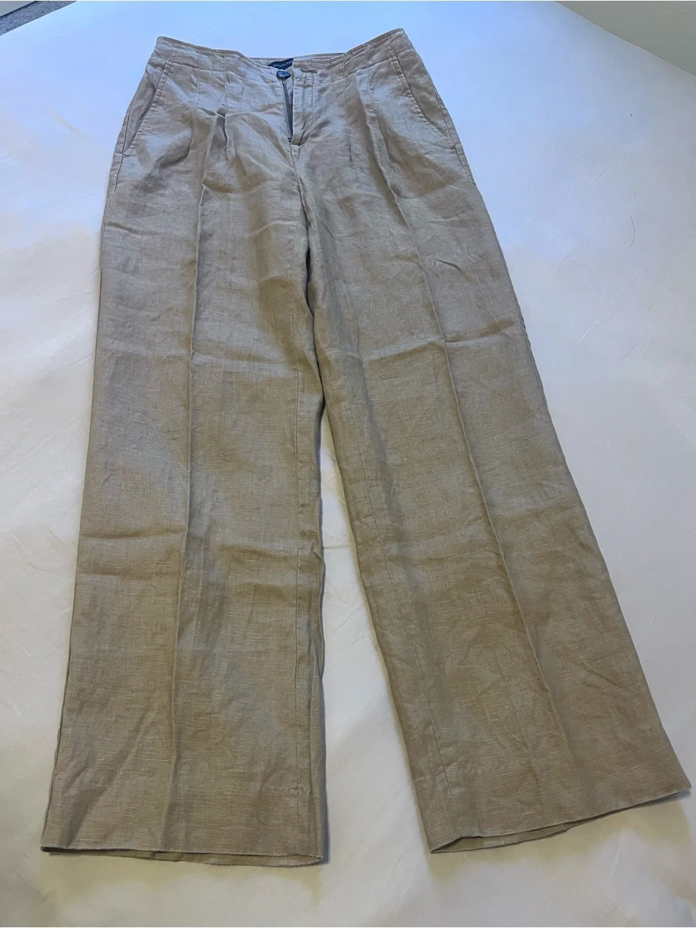 Women Casual Linen Blend Pants in Khaki
